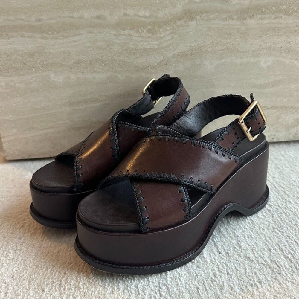 Loeffler Randall // Mae Platform Leather Sandals